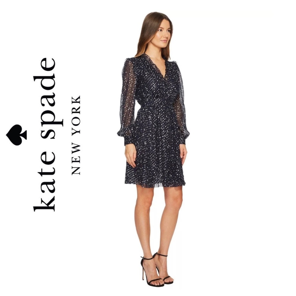 Kate Spade Night Sky Stars Lurex Dot Mini Dress